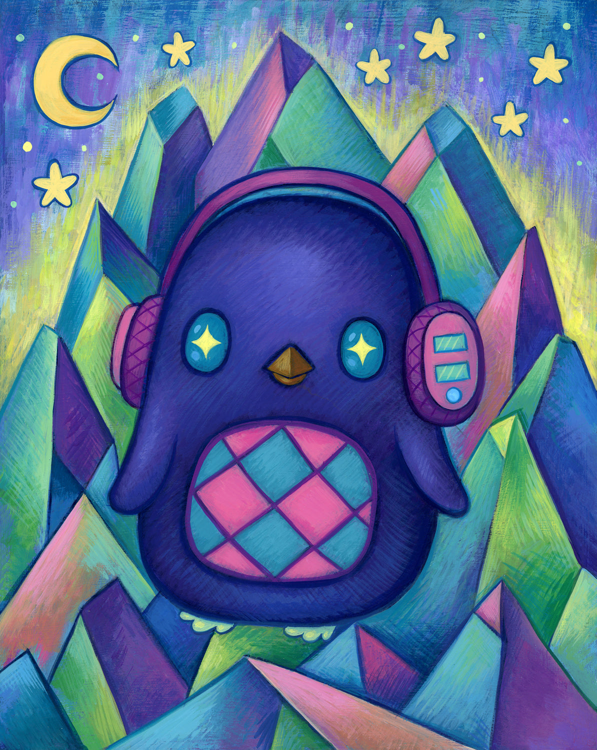 DJ Penguin - Art Print