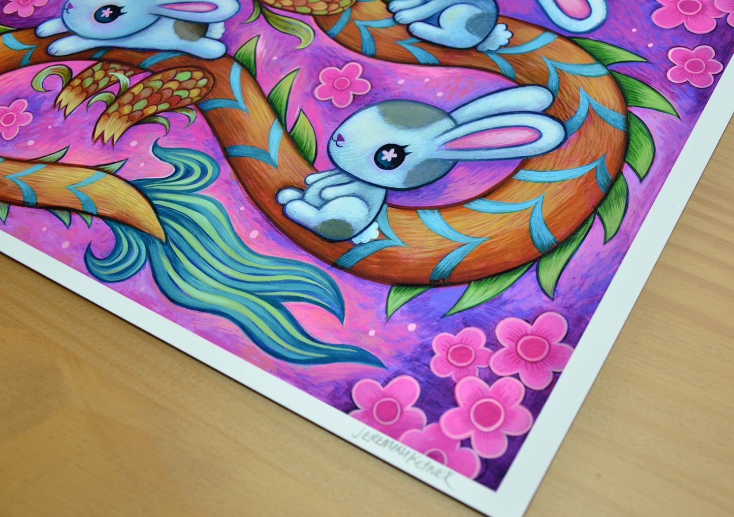 Dragon Bunny Ride - Art Print