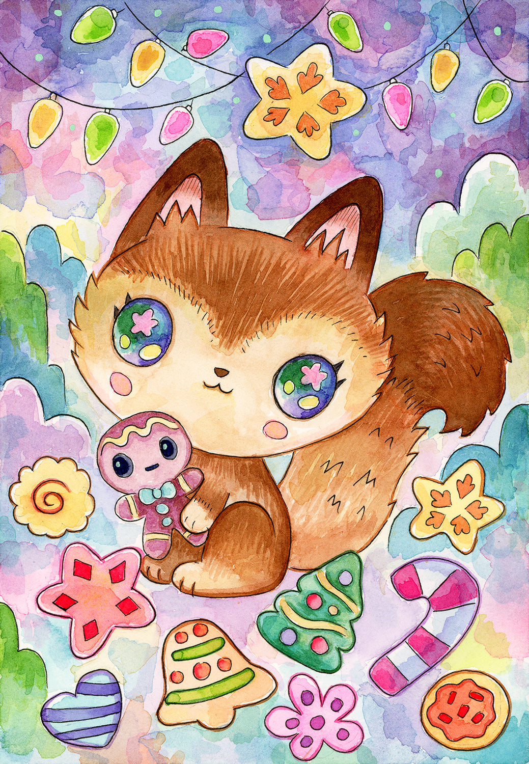 Holiday Cookie - Watercolor Painting