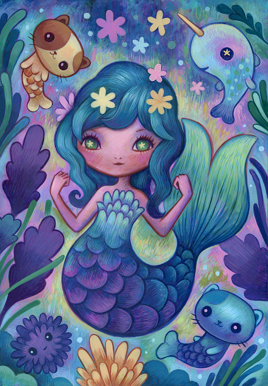 Lapis Mermaid - Art Print