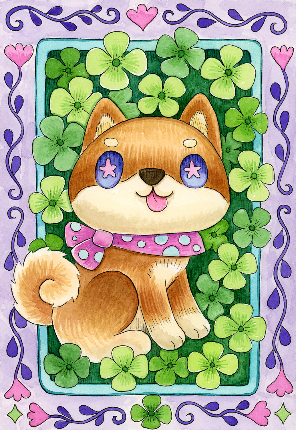 Lucky Inu - Watercolor Painting