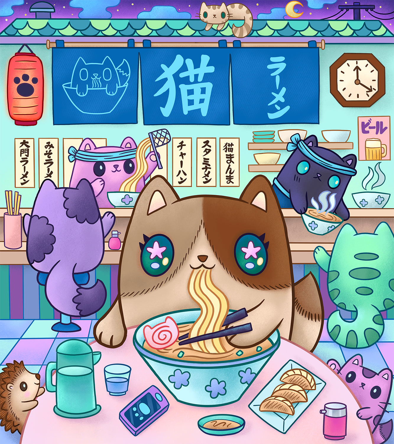 Neko Ramen - Art Print