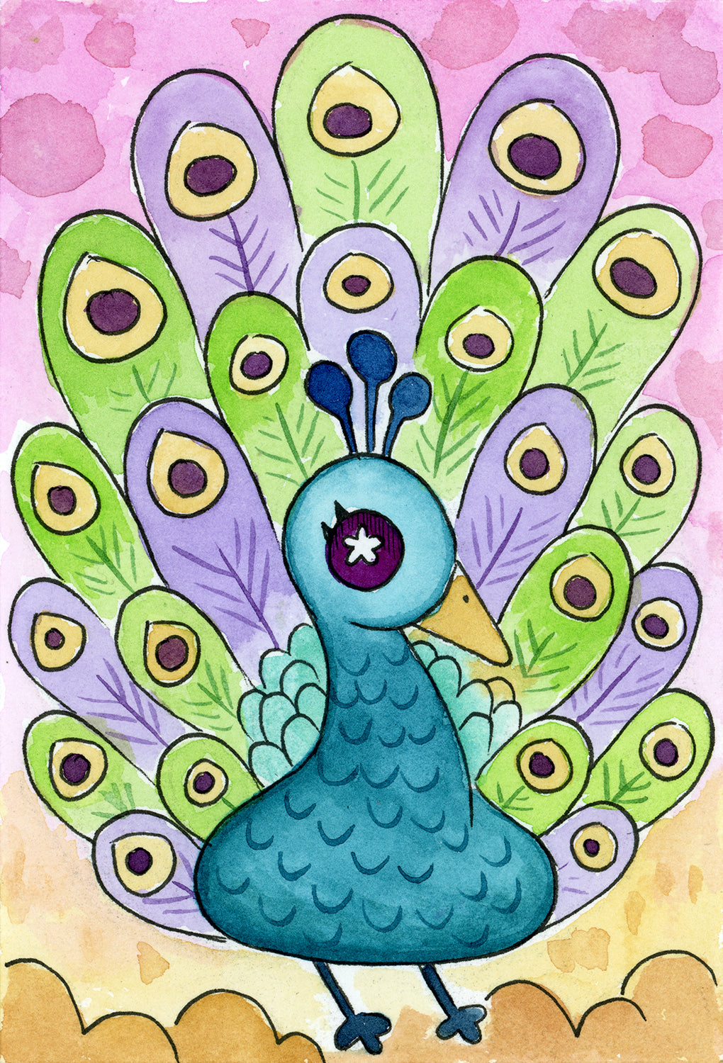 Peacock - Mini Print