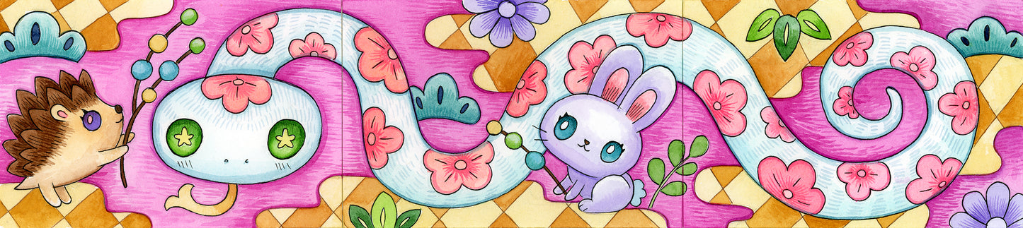 Dragon and Snake New Year Mini Print