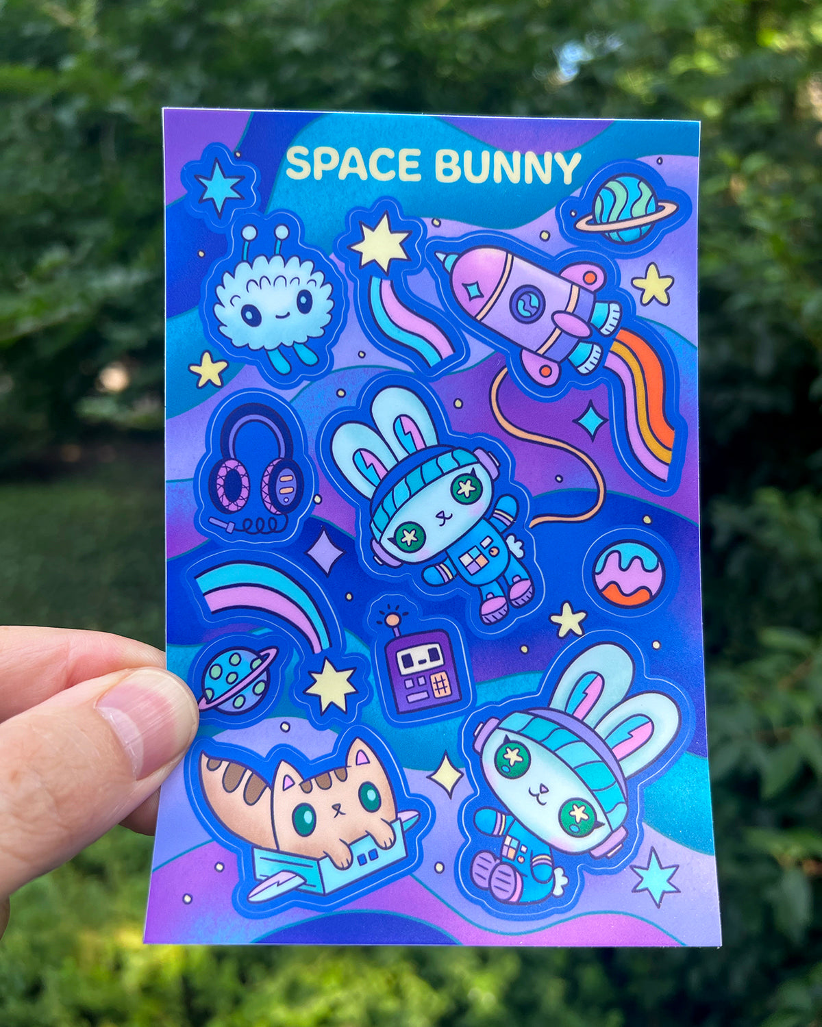 Space Bunny Sticker Sheet