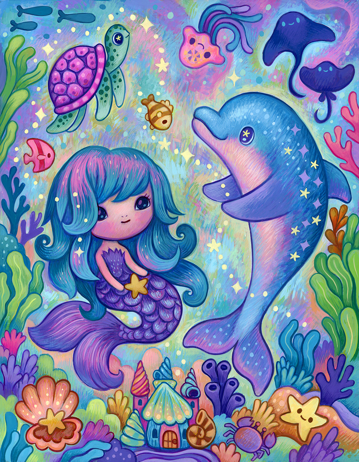 Sparkling Pearls - Painting