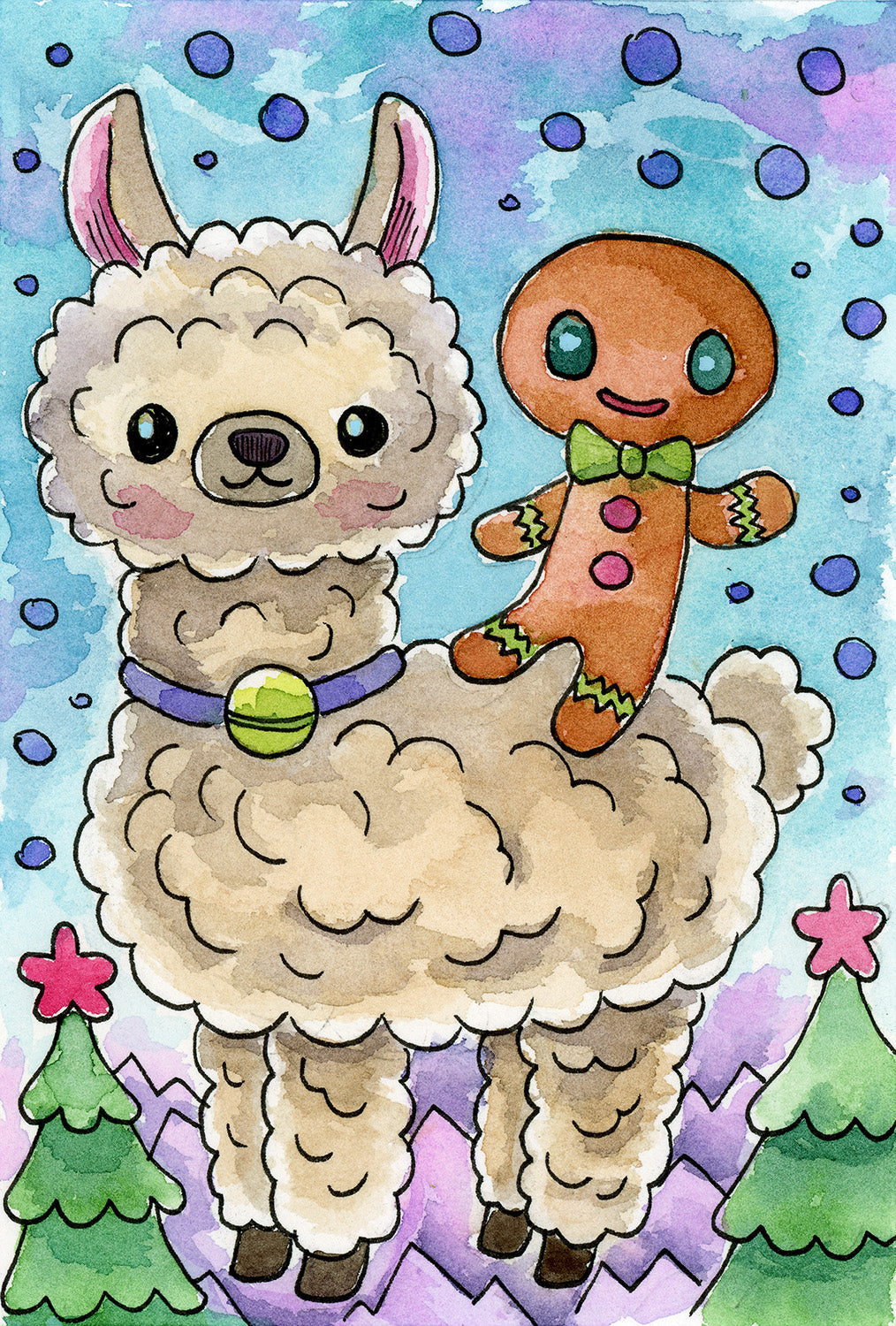 Wonderland, Lama Ride - Mini Print