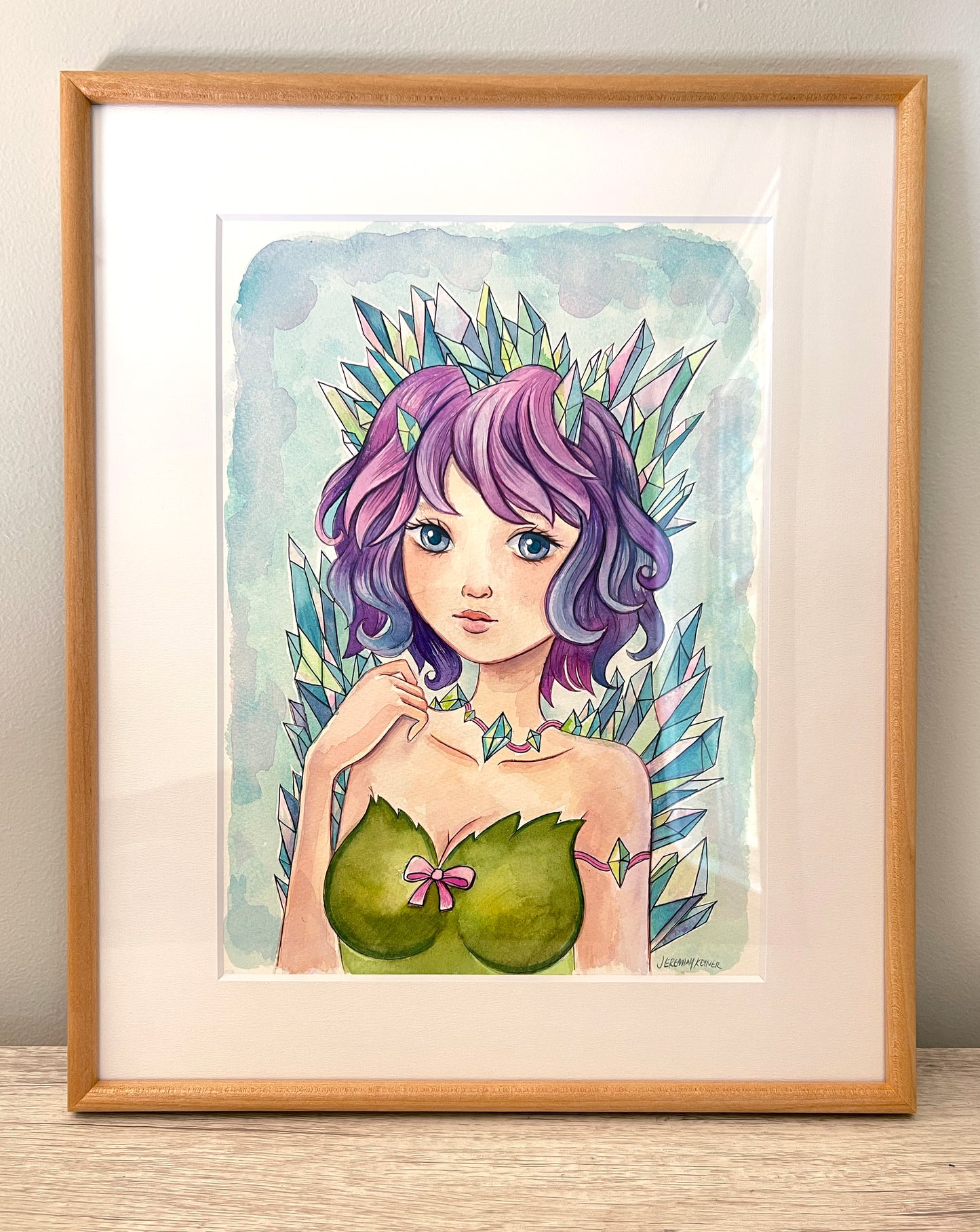 Crystals Watercolor Painting
