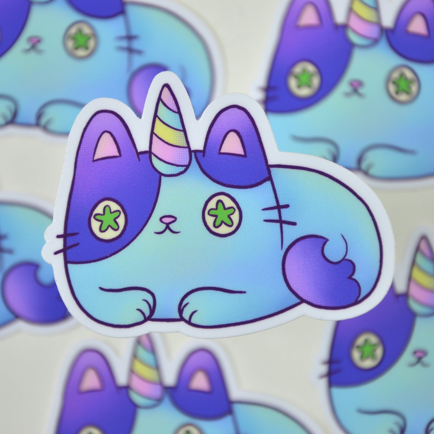 Lazy Unicorn Cat - Sticker