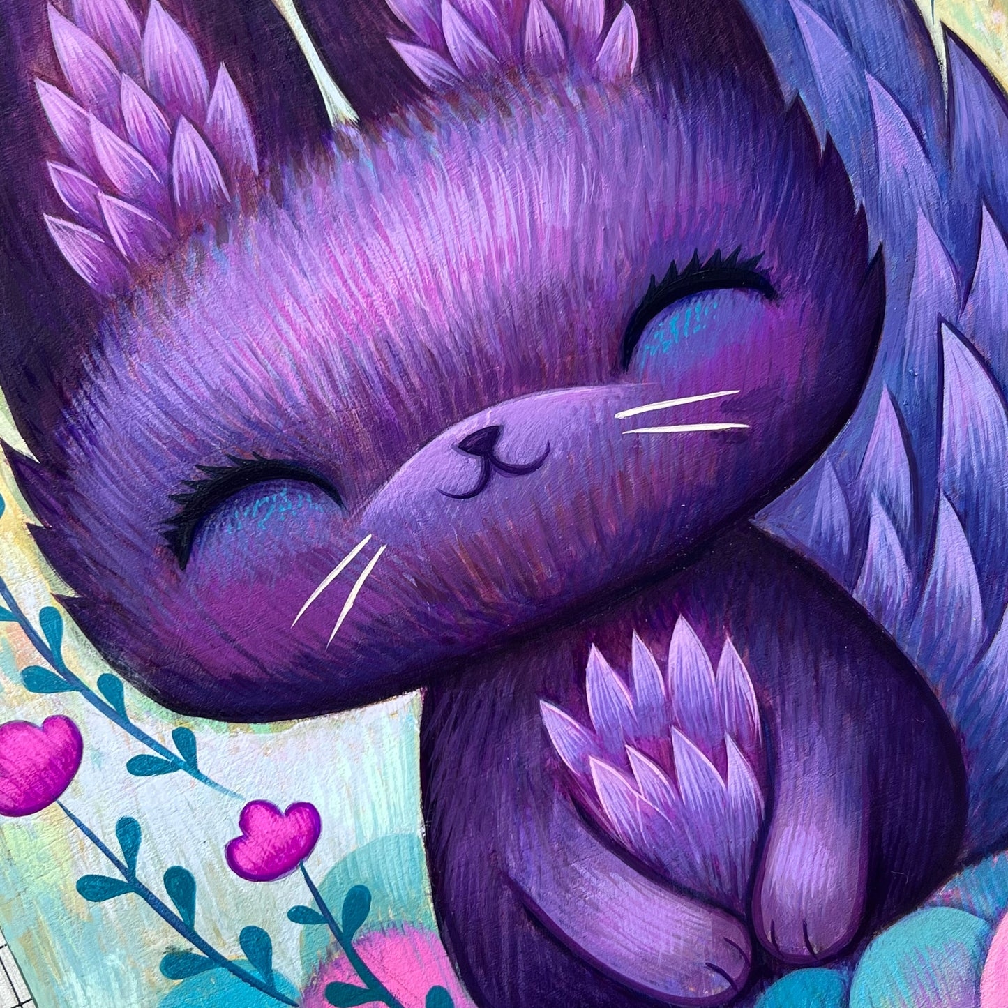 Purple Fox Art Print