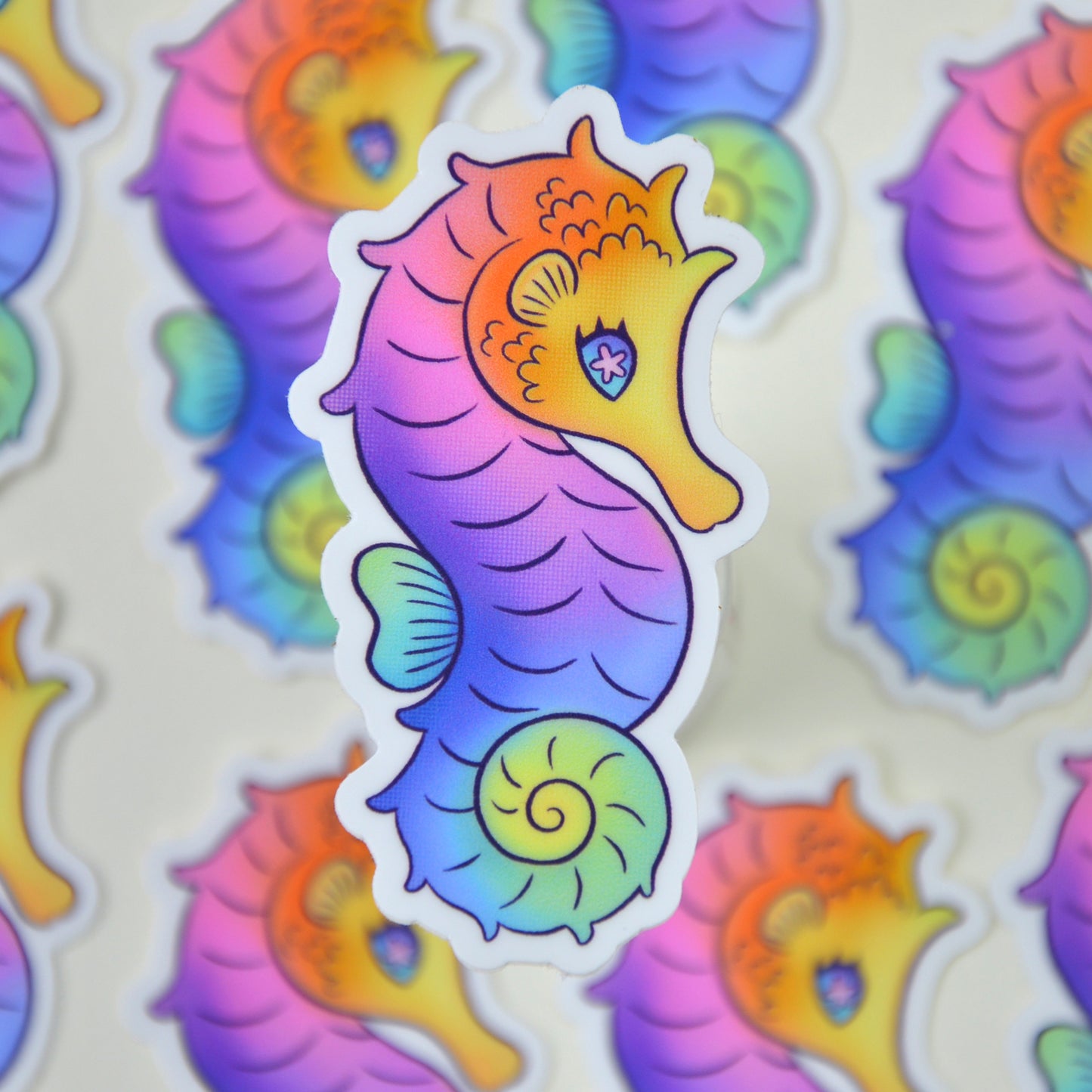 Rainbow Seahorse - Sticker