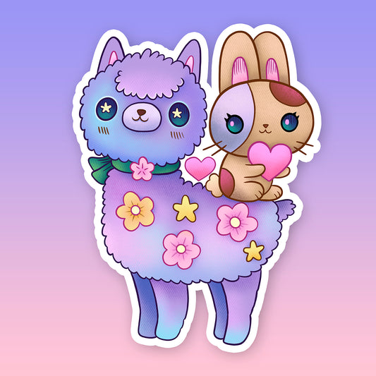 Alpaca and Bunny - Sticker