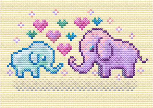 Baby Elephant Cross Stitch PDF Chart