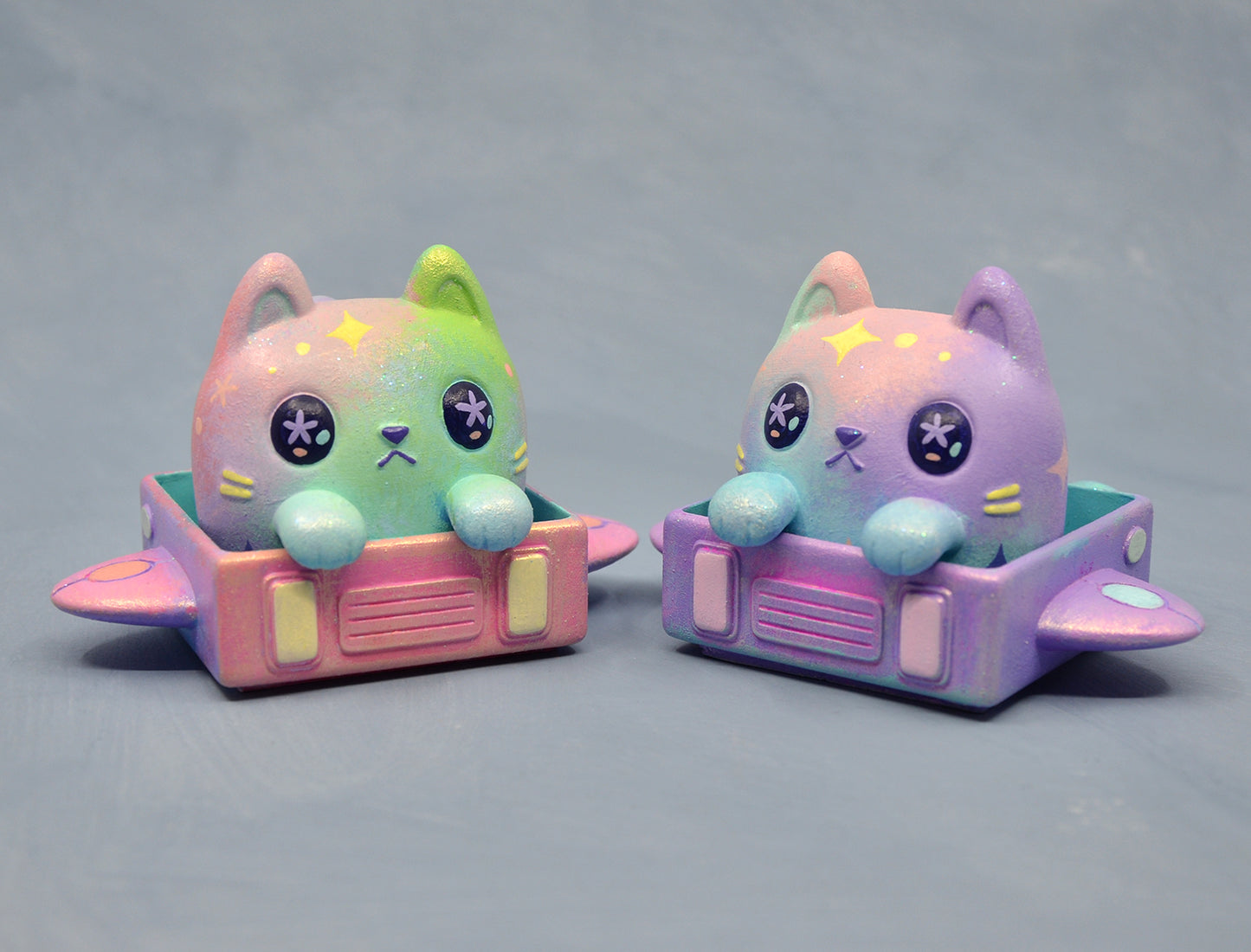Box Cat - Hand Painted