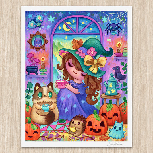 Cozy Witch Art Print