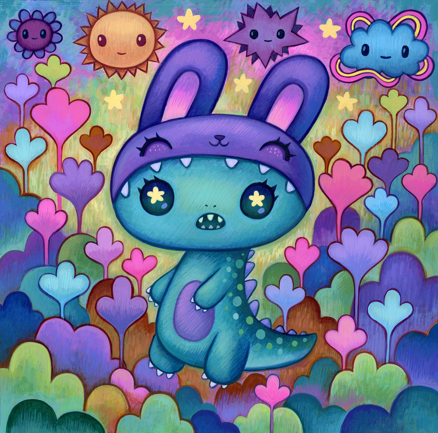 Dino Bunny - Art Print