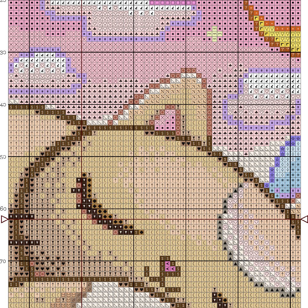 Dreaming Kitty - Cross Stitch PDF Chart