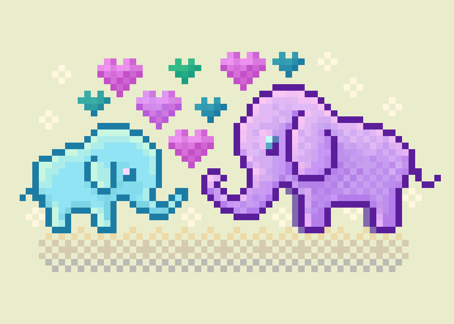 Baby Elephant Cross Stitch PDF Chart