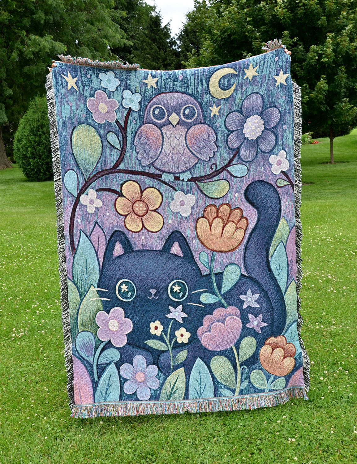 Evening Prowl - Woven cotton soft tapestry/throw