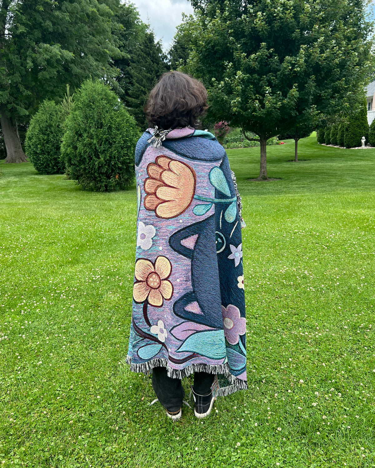 Evening Prowl - Woven cotton soft tapestry/throw