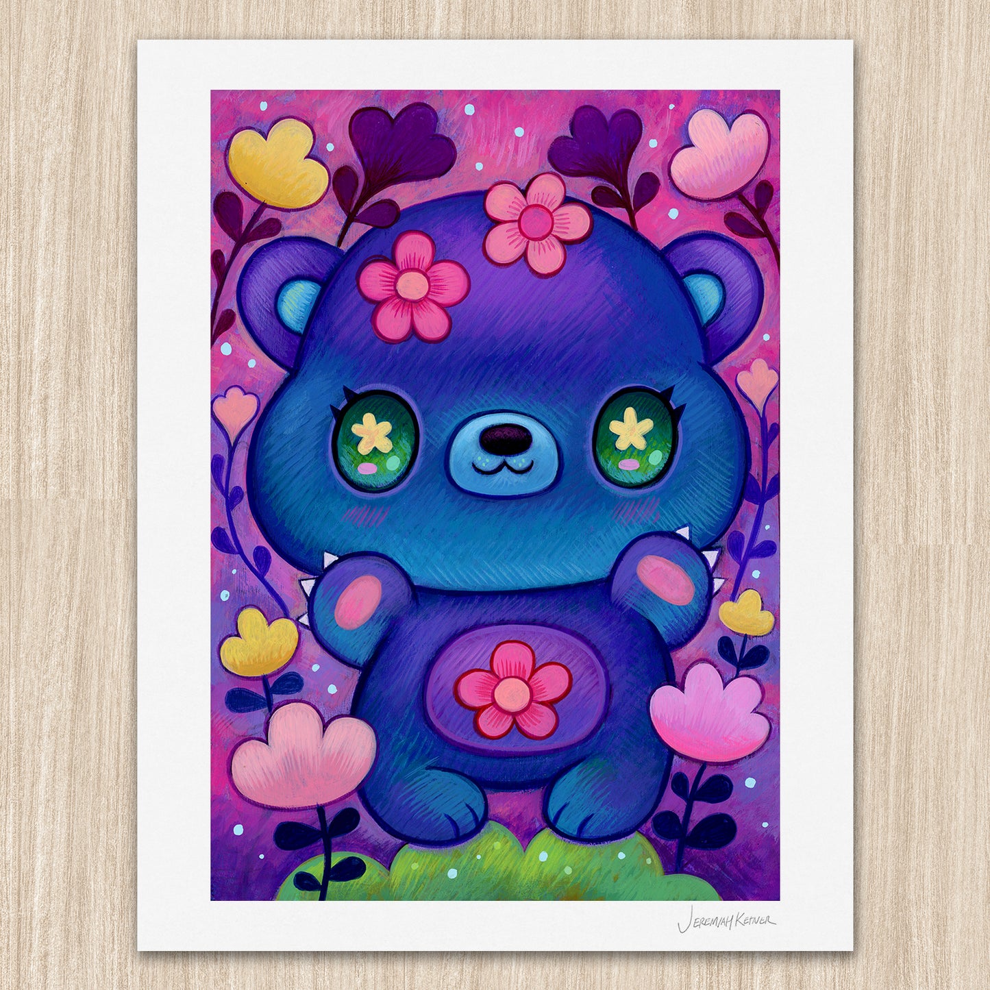 Flower Bear - Art Print