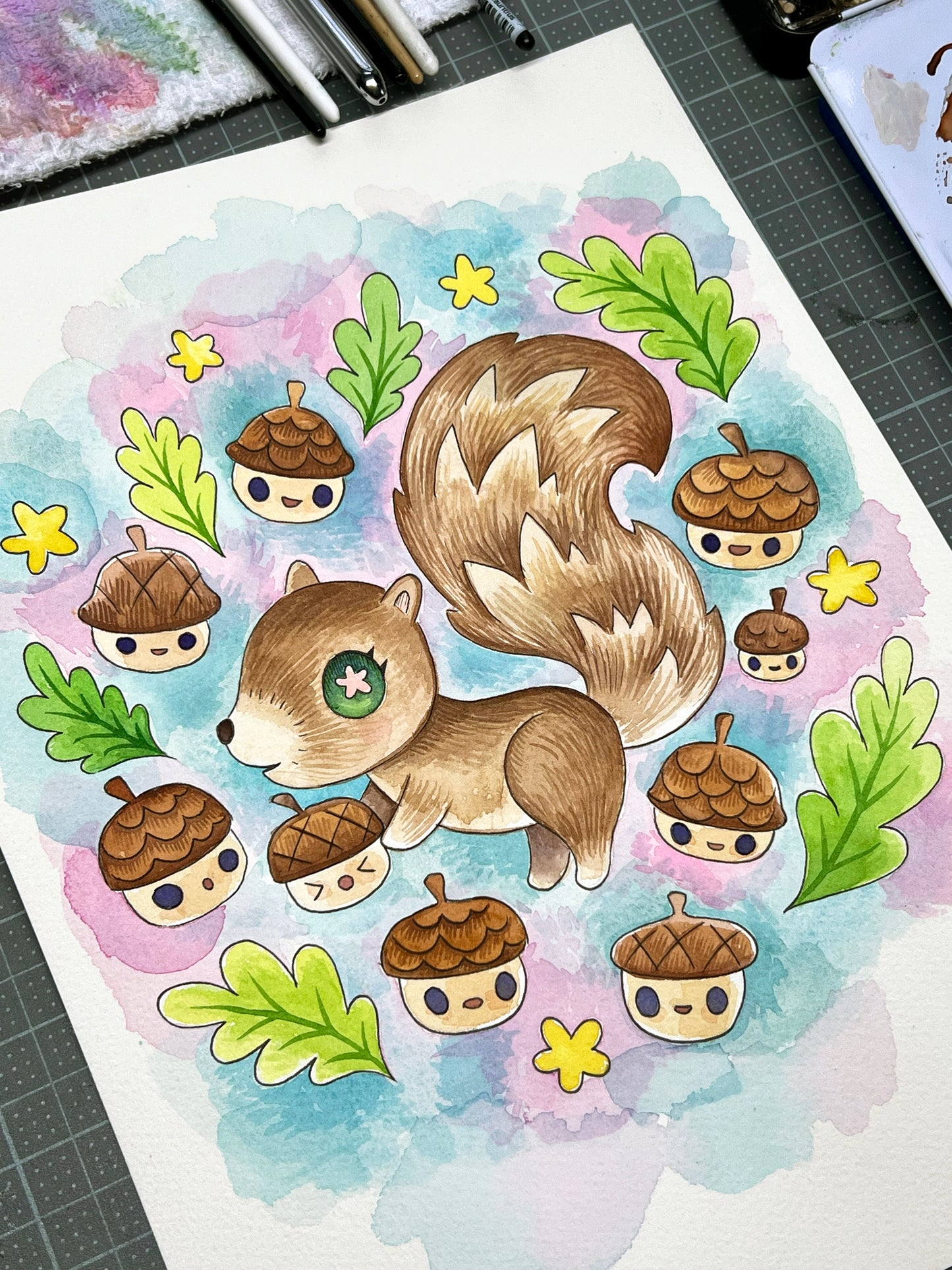 Go Nuts! - Watercolor Painting