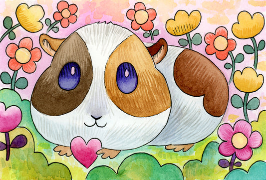 Guinea Pig - Watercolor Painting