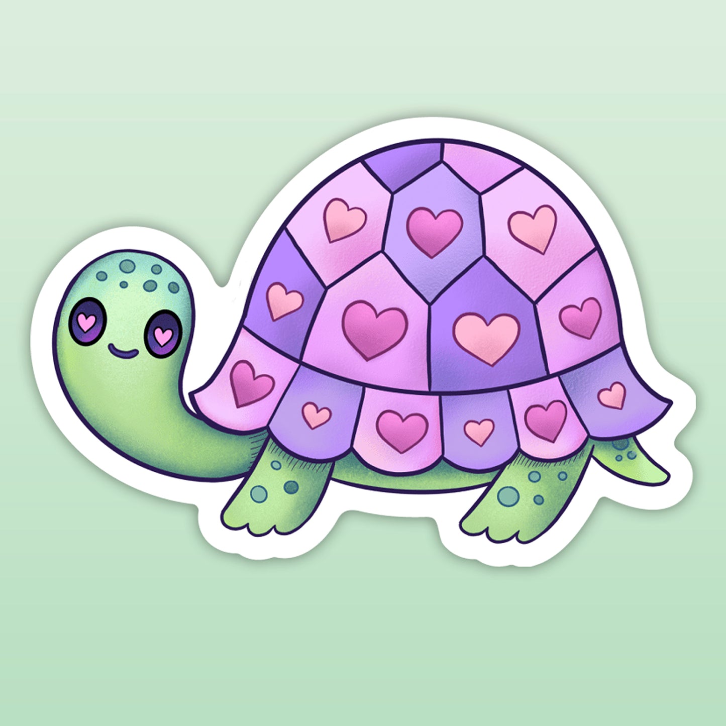 Heart Turtle Sticker