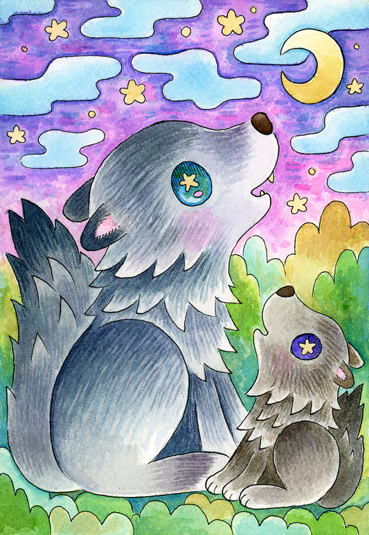 Howl - Watercolor Painting