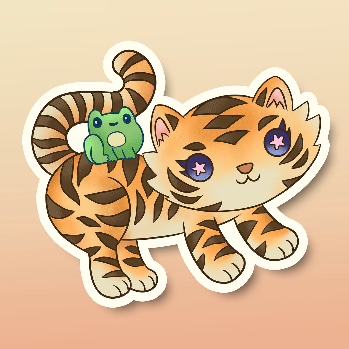 Lily Pond Tiger Sticker