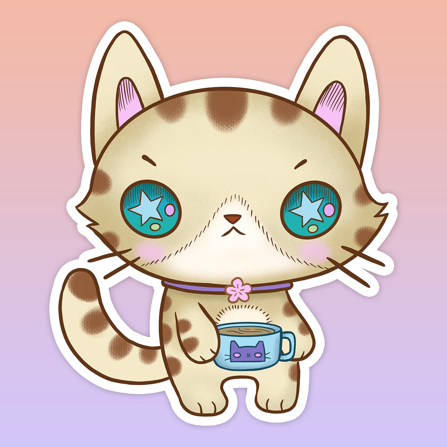 Monday Cat - Sticker