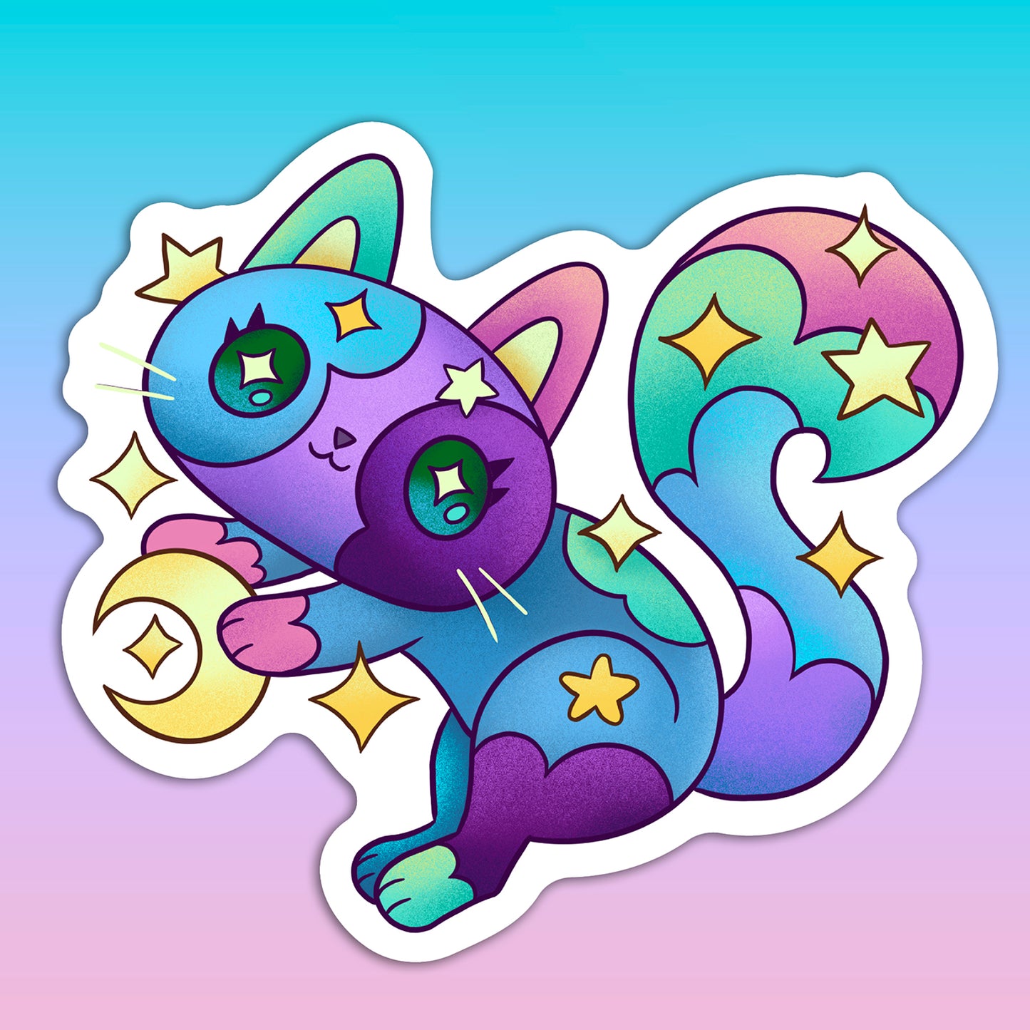 Moon Cat Sticker