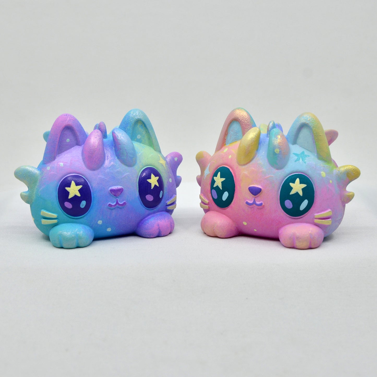 Neko Dragon, Nebula, Hand Painted