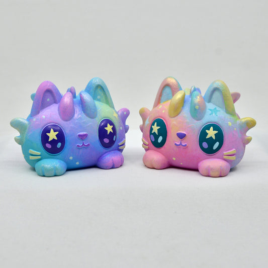 Neko Dragon, Nebula, Hand Painted