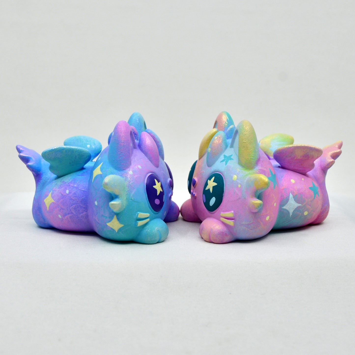 Neko Dragon, Nebula, Hand Painted