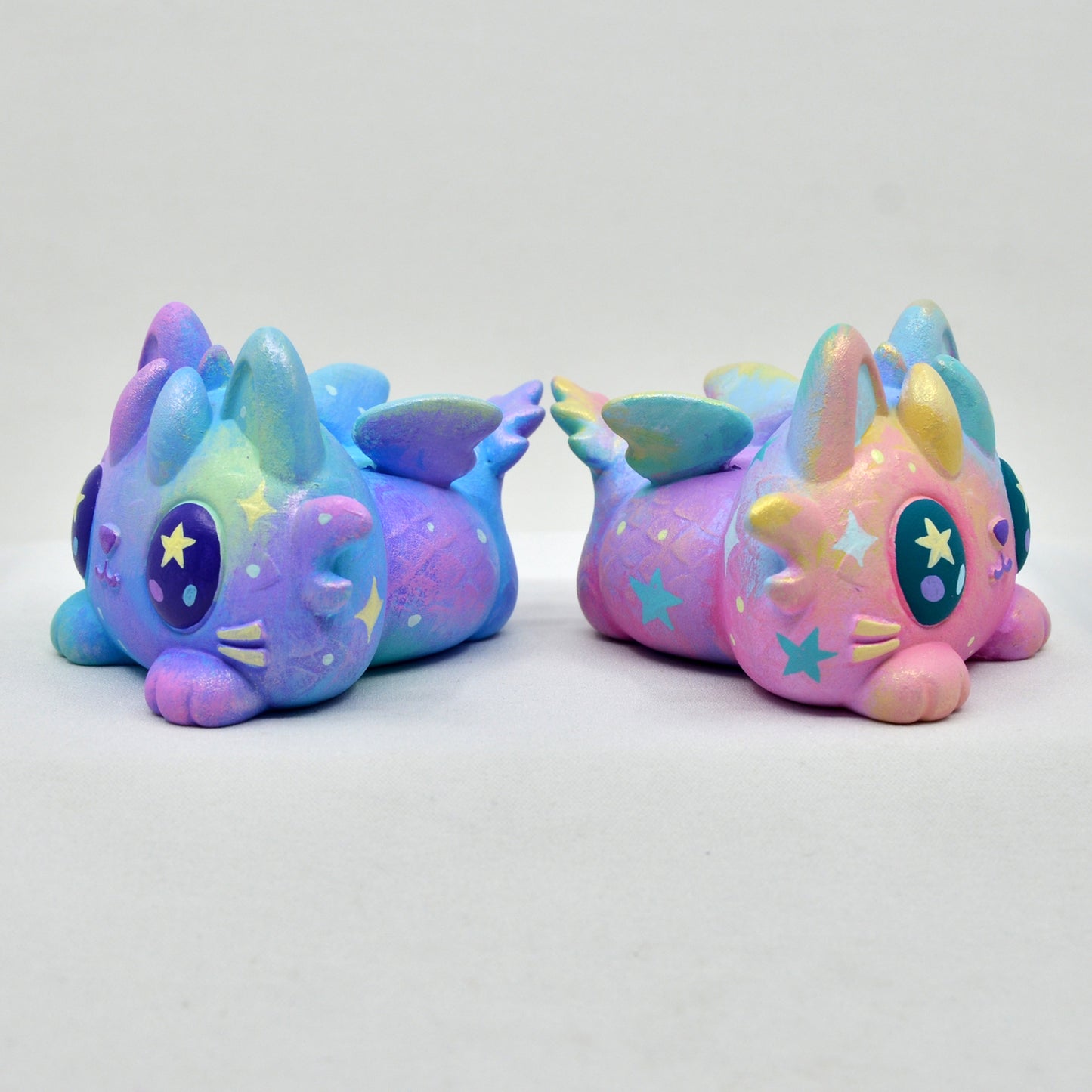 Neko Dragon, Nebula, Hand Painted