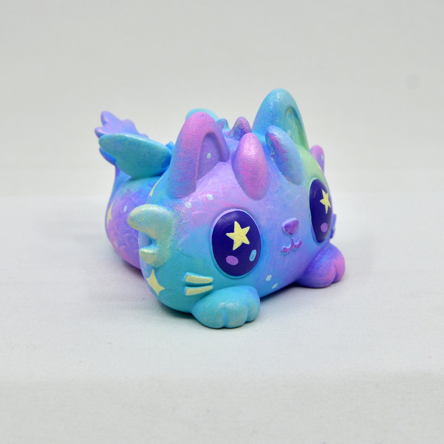 Neko Dragon, Nebula, Hand Painted