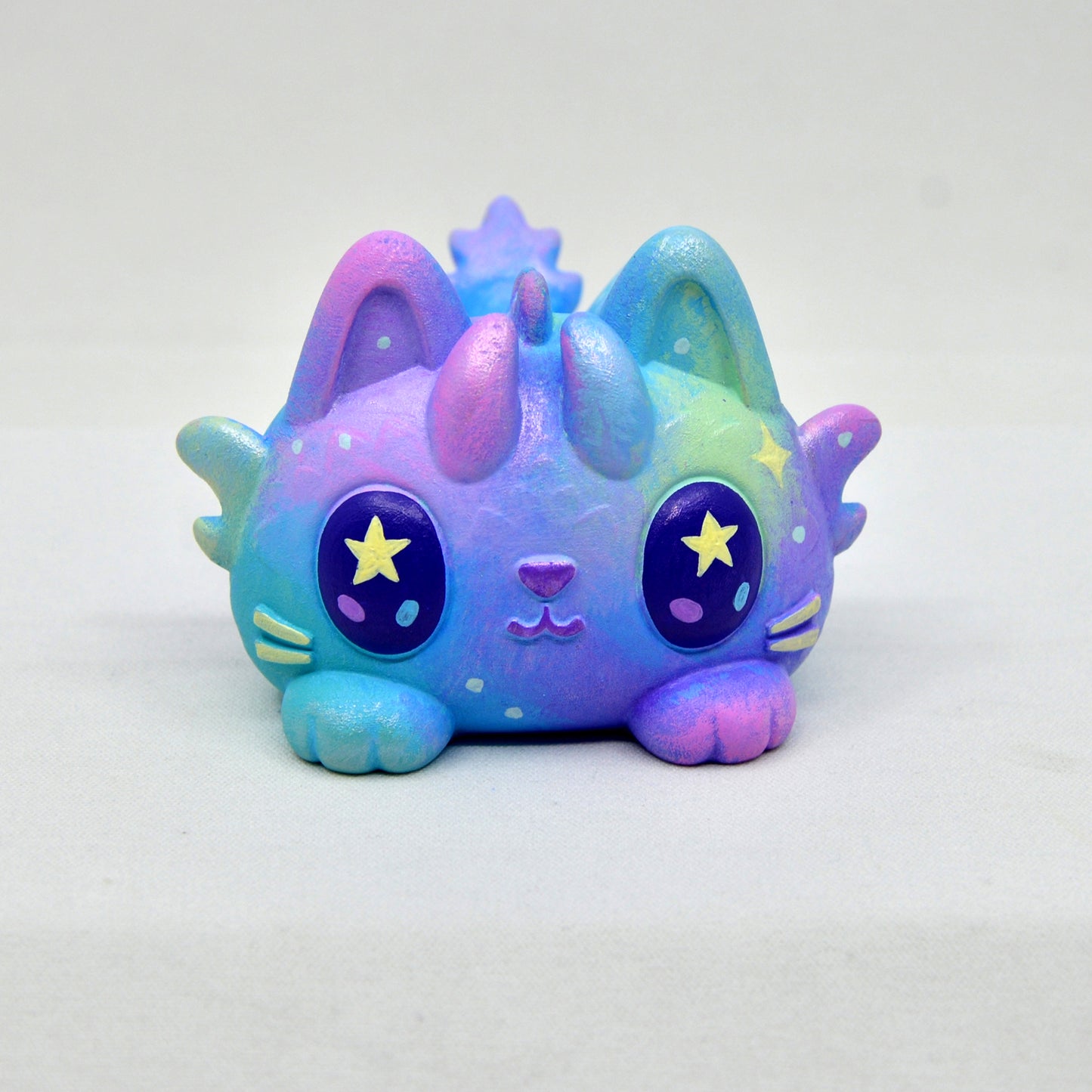 Neko Dragon, Nebula, Hand Painted