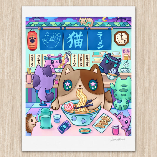 Neko Ramen - Art Print