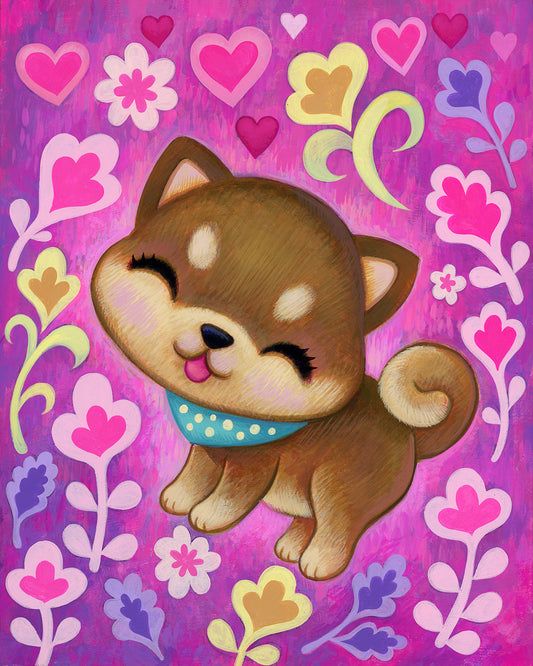 Shiba Love - Painting