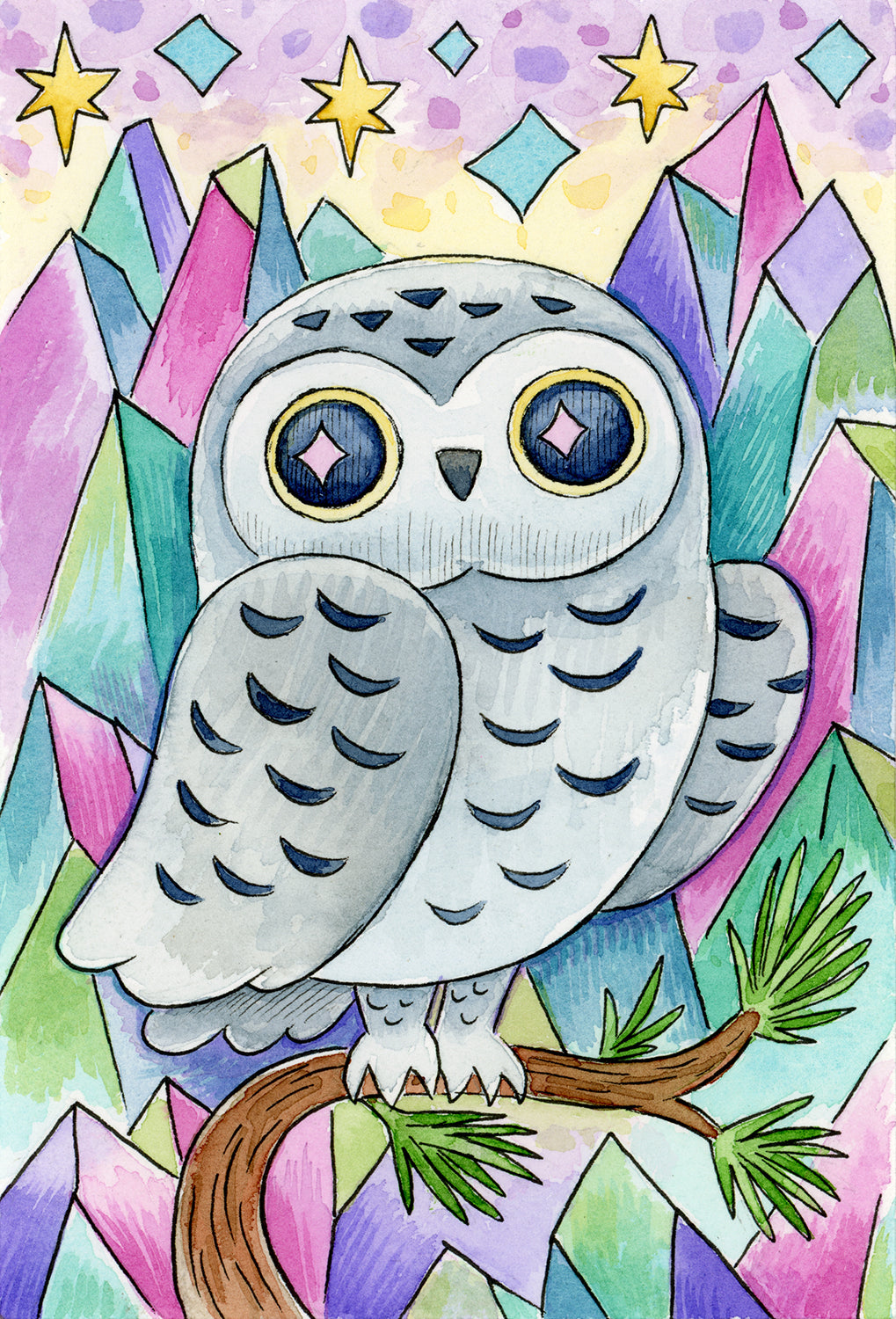 Snow Owl- Painting