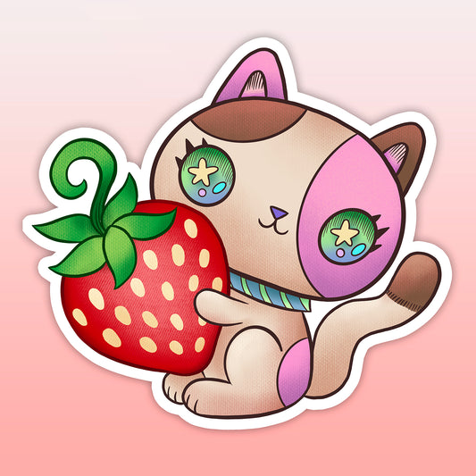 Strawberry Kitty - Sticker