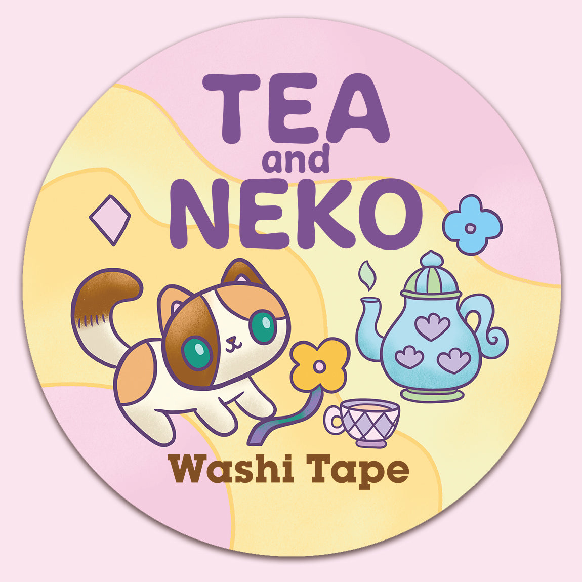 Washi Tape - Tea and Neko