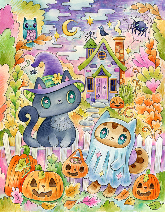 Trick-or-Treat - Watercolor Painting