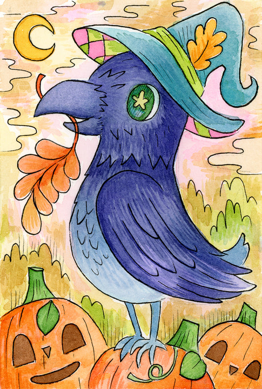 Witches Raven - Mini Print
