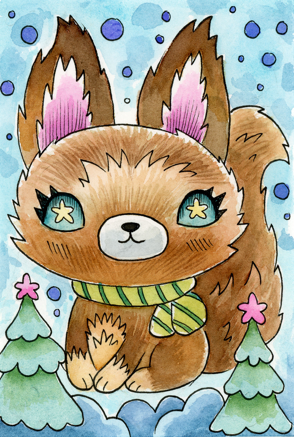 Wonderland, Brown Fox - Mini Print