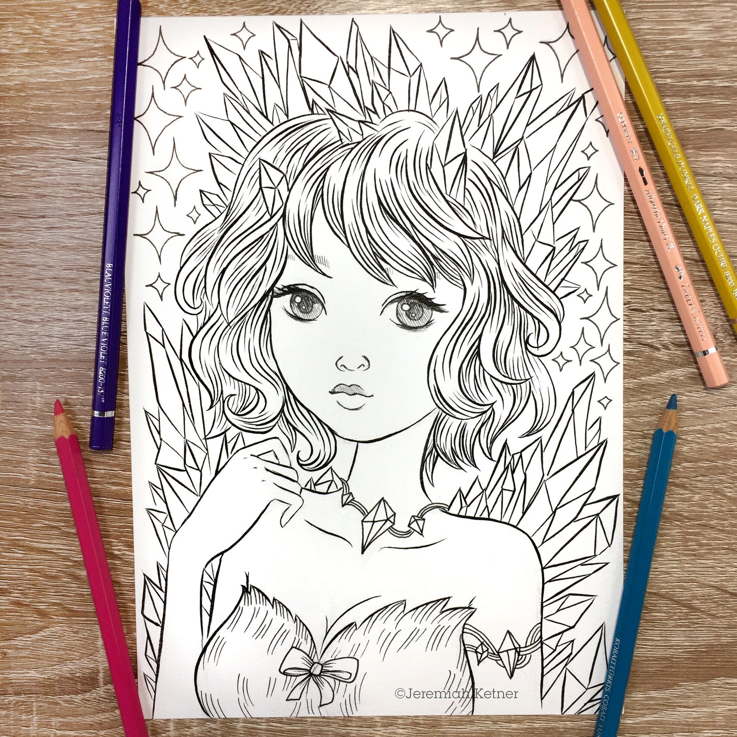 Crystals | Coloring Page | Jeremiah Ketner