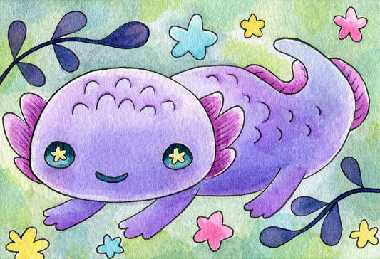 Axolotl - Mini Print
