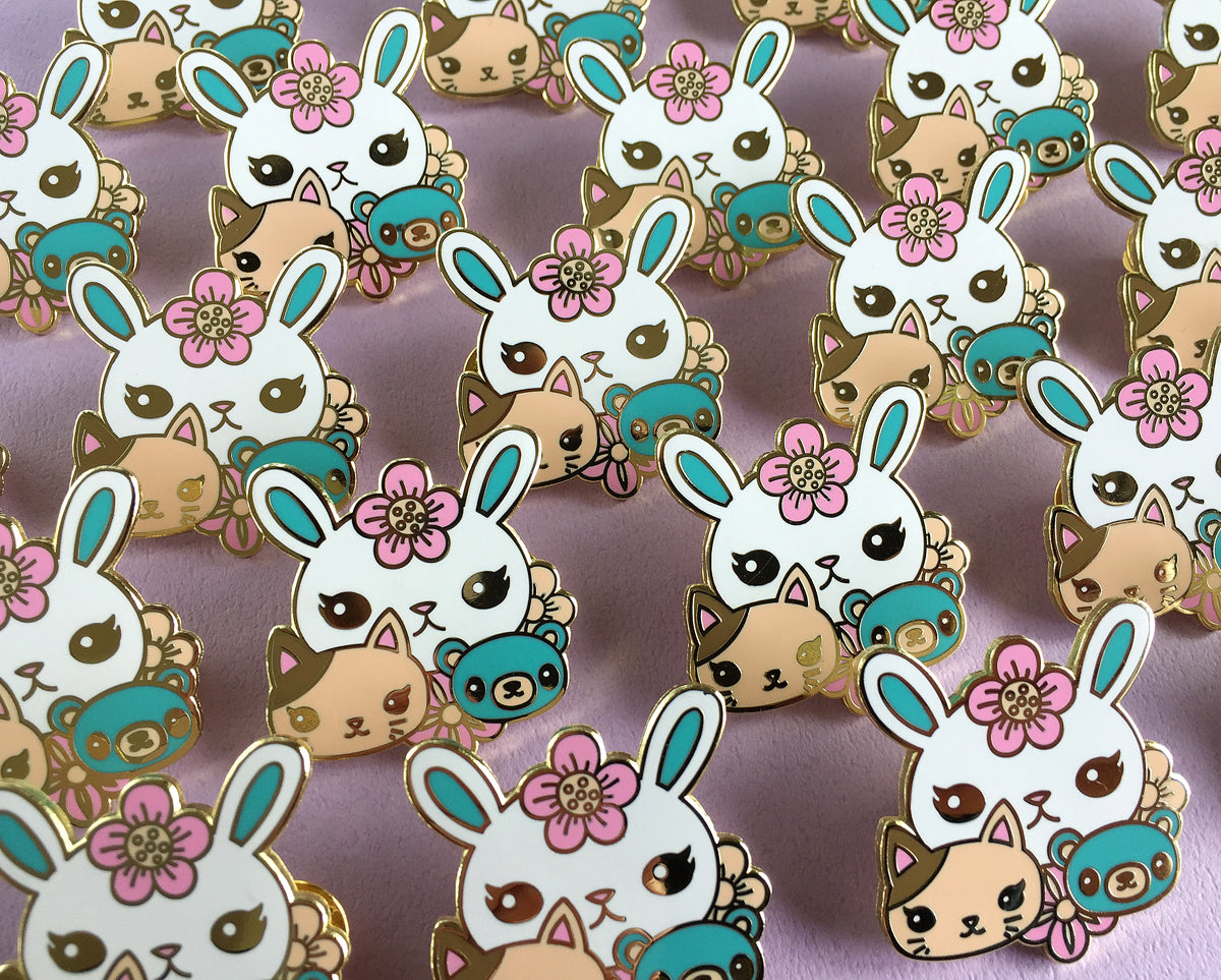 Bunny Friends - Hard Enamel Pin