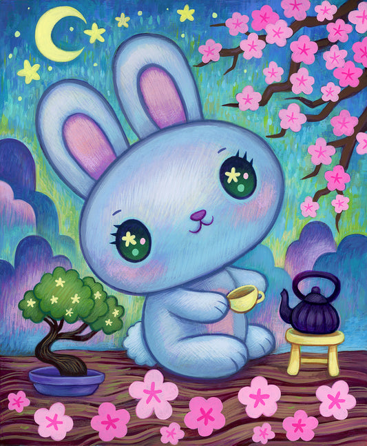 Bunny Zen Garden - Art Print